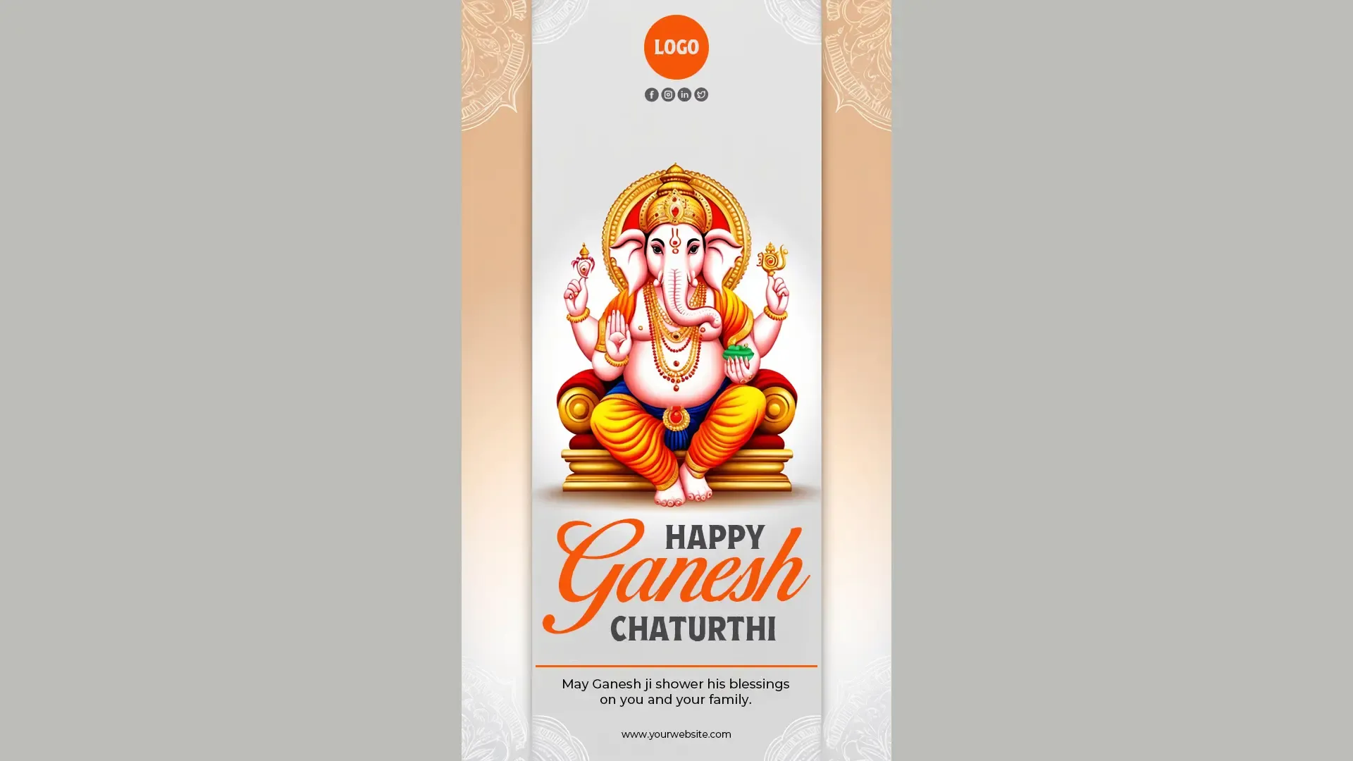 Ganesh Chaturthi Greeting Card for Instagram Story image